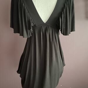 Guess by Marciano vee neck bubble hem relaxed fit mini dress
